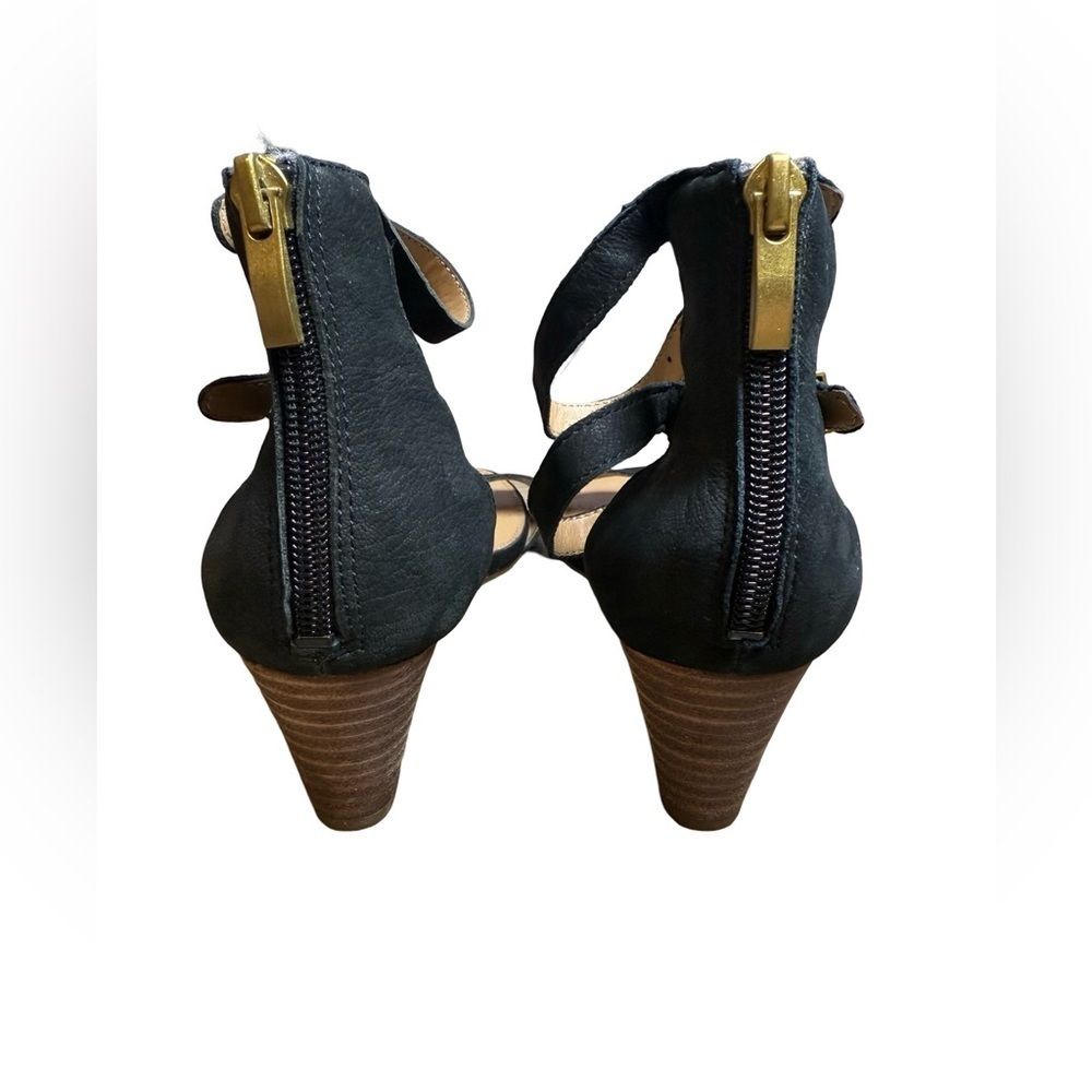 Franco Sarto Black Leather Heeled Sandals, Size 7M, Excellent Condition - Picture 5 of 7